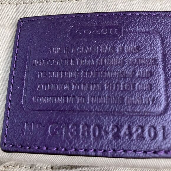 COACH 25201 Legacy Candace Carryall Tote Burgundy Purple - Picture 16 of 16